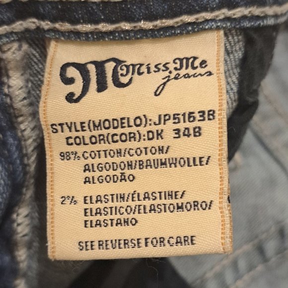 *Angel Wings* on Pockets!!! Miss Me Bootcut Jeans Size 28 Style JP5163B - Picture 4 of 6